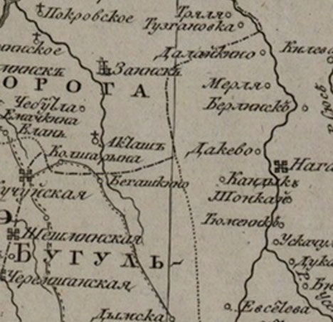 Старая карта башкирии 1760 года